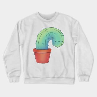 Cute and silly cactus in a pot Crewneck Sweatshirt